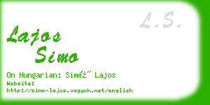 lajos simo business card